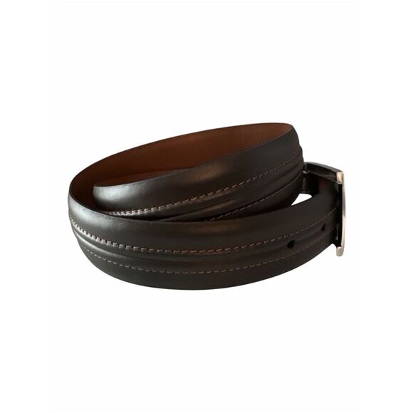 Brighton VENETO Italian Calfskin Leather Brown Belt Size 34 M11328 Unisex main image 4